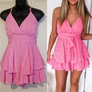 Delightfully In Love Hot Pink Romper